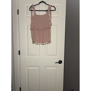 Rockin C Western Wear Tank Top W Fringe Tassels Large New With Tags